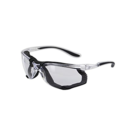 Magid Safety Glasses, Anti-Fog, Clear Lens, Clear/Black Frame, 1 PR Y84BKAFC